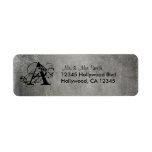 Grunged Custom Monogram Custom Return Address Labels