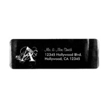 Grunged Custom Monogram Return Address Label