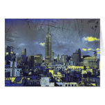 Grungified New York City Skyline #1 Cards