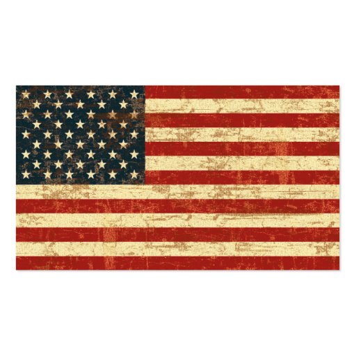 Grungy American Flag Business Cards (back side)