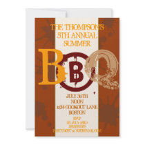 Grungy BBQ Modern Invitation
