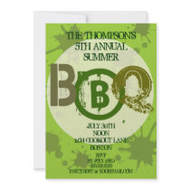 Grungy BBQ Modern Invitation