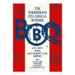 Grungy BBQ Modern Patriotic Invitation