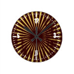 Grungy blast lines wall clock