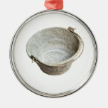 Grungy bucket christmas tree ornament