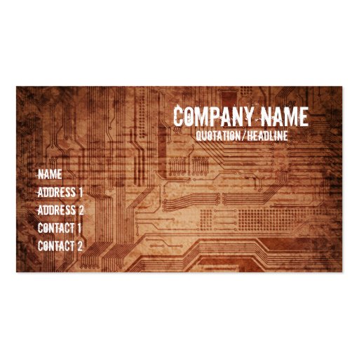 grungy design business card (front side)
