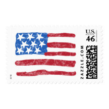 Grungy Flag Postage Stamp