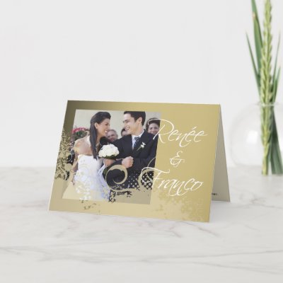 Grungy Floral Wedding Reception Photo Invitation Cards by PartyInvitations