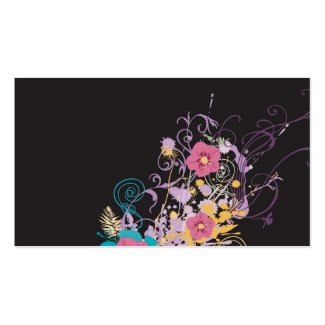 Grungy flowers Profile Card profilecard