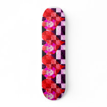 GRUNGY GIRLY SKULL HEART AND CHECKERS! skateboards by psychokiller138 GRUNGY GIRLY SKULL HEART AND CHECKERS! skateboards