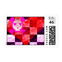 GRUNGY GIRLY SKULL HEART CHECKERS postage by psychokiller138 GRUNGY GIRLY SKULL HEART CHECKERS postage