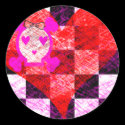 GRUNGY GIRLY SKULL HEART CHECKERS stickers