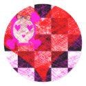 GRUNGY GIRLY SKULL HEART CHECKERS stickers by psychokiller138 GRUNGY GIRLY SKULL HEART CHECKERS stickers