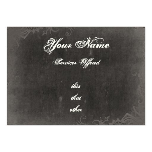 Grungy, Gothic Style Business cards (front side)