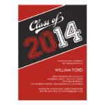 Grungy Graduate 2014 Graduation Invitation - Red at Zazzle