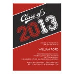 Grungy Graduate Graduation Invitation - Red invitations