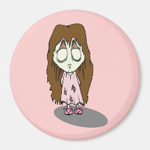 Grungy Gretchen Fridge Magnets