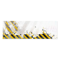 Grungy Hazard Stripes Business Cards