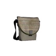 Grungy Light Static Stripe Pattern Courier Bag