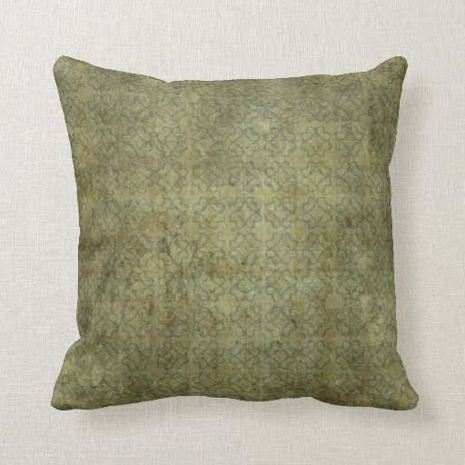 Grungy Moss Green Pattern Throw Pillow Zazzle