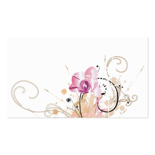 Grungy orchids Profile Card Business Cards