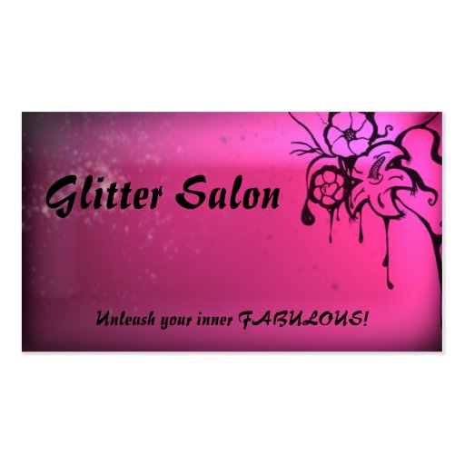 Grungy Pink Salon Business Card (back side)