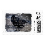 Grungy Raven; 2012 Calendar Stamps