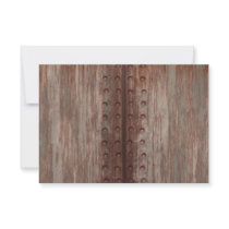 Grungy Riveted Rusty Metal Custom Announcements