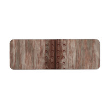 Grungy Riveted Rusty Metal Custom Return Address Label
