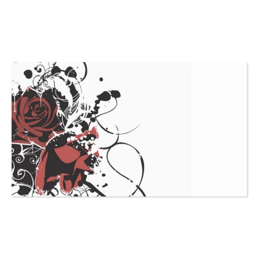 Grungy roses Business Card