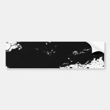 Grungy Splattered Ink Background Bumper Stickers