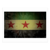 Grungy Syria Flag Post Card