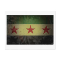 Grungy Syria Flag Post Card
