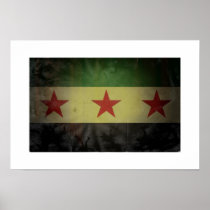 Grungy Syria Flag Print