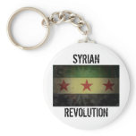 Grungy Syria Flag "Syrian Revolution" Key Chain