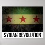 Grungy "Syrian Revolution" Syria Flag posters