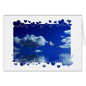 Grußkarte Wolken Himmel Schmetterling card