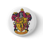 Gryffindor crest red and gold pinback buttons
