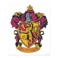 Gryffindor crest red and gold print