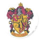 Gryffindor crest red and gold round sticker
