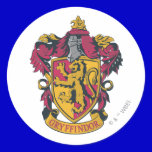 Gryffindor crest red and gold round sticker