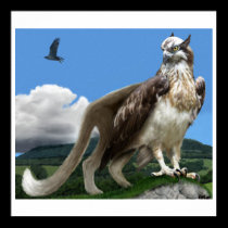 Gryphon square Poster posters