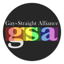 GSA Classic Round Dark Sticker stickers