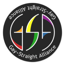 GSA Spin Round Dark Sticker stickers