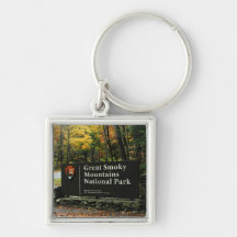 GSMNP Sign - Autumn colors Keychain