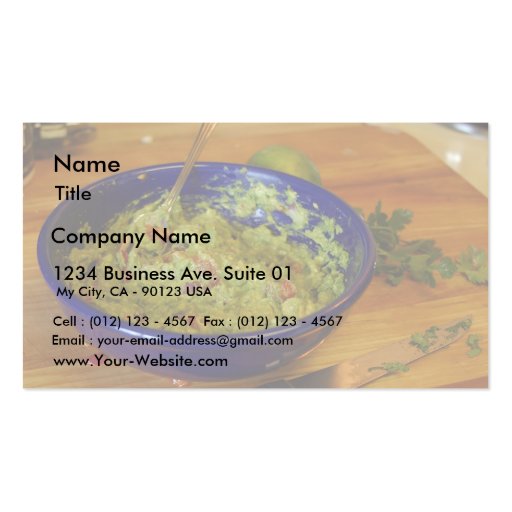 Guacamole Avocados Business Cards