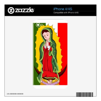 GUADALUPE CARTOON PRODUCTS iPhone 4 DECALS