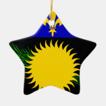 Guadeloupe Flag Christmas Ornament
