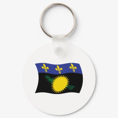 Guadeloupe Flag Keychain by livingflags