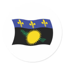 Guadeloupe Flag Sticker by livingflags Guadeloupe Flag Sticker